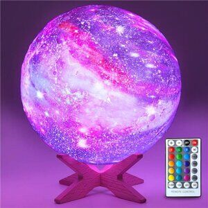 5.9 inch Moon Lamp Kids Night Light Galaxy Lamp Rechargeable Battery Touch